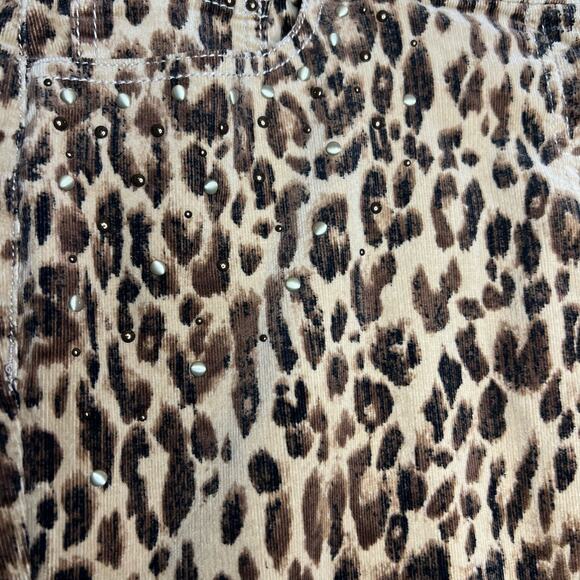 Chico's Leopard Print Corduroy Pants Size 2.5 / US 14 - Picture 4 of 8